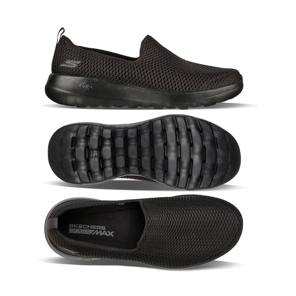 Skechers GoWalk Joy Womens 6.5 Black Mesh Slip On Walking Shoes 15600 BBK